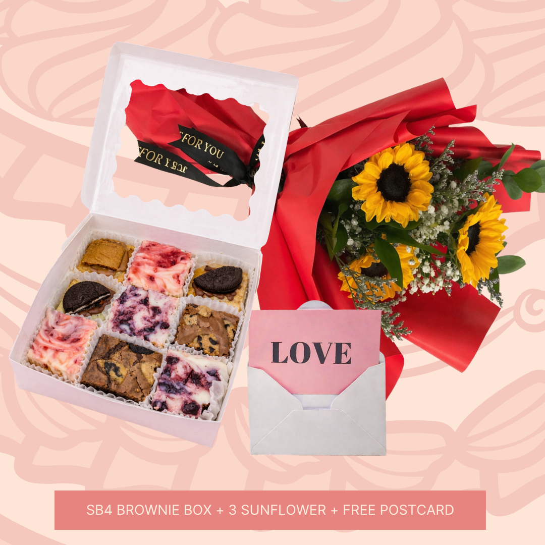 SB4 Brownie Box + 3 Sunflower + Postcard