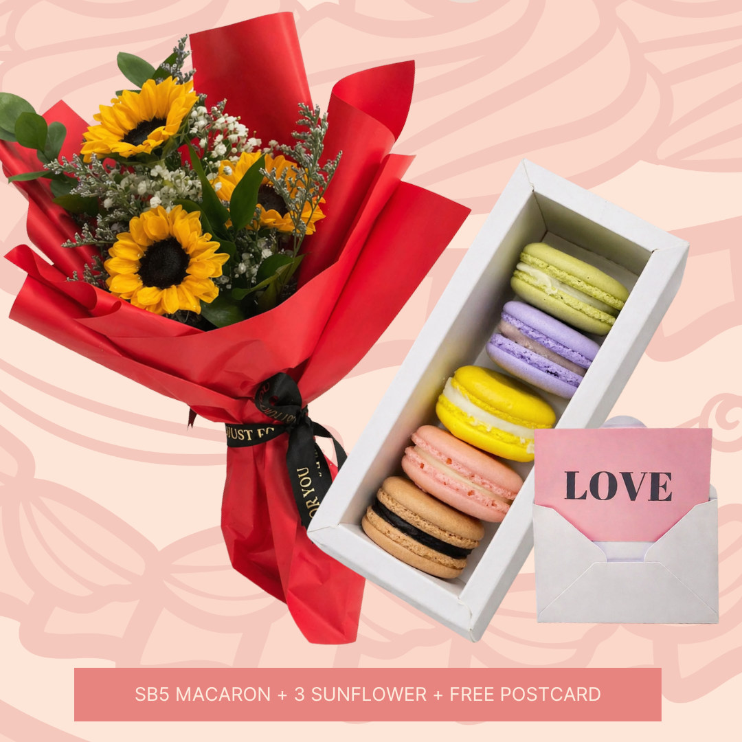 SB5 Macaron + 3 Sunflower + Postcard