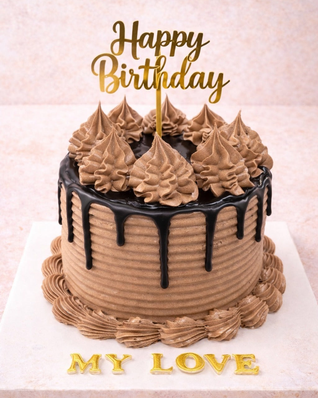 6" Birthday Chocolate Drip Cake