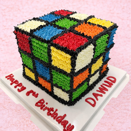 6" Rubics Cube Cake