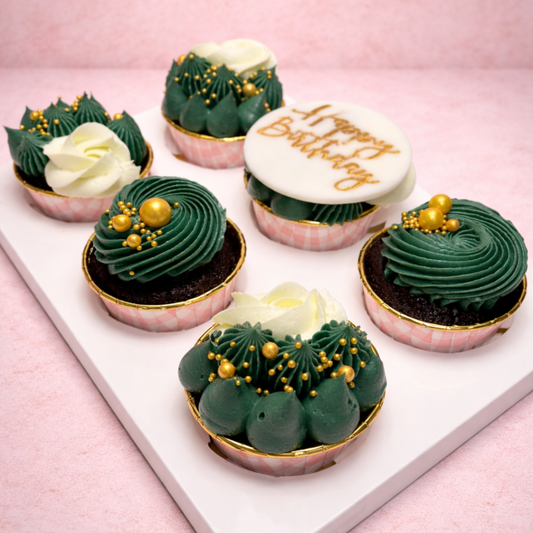 6pcs Emerald Green - Celebration Cupcakes