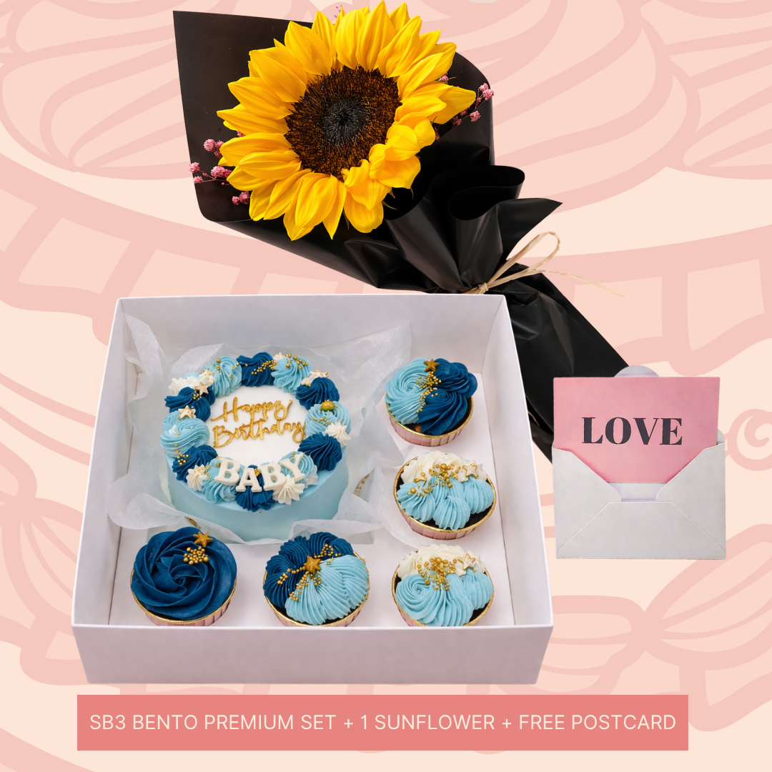 SB3 Bento Premium Set + 1 Sunflower + Postcard