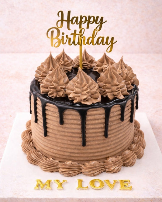 6" Birthday Chocolate Drip Cake
